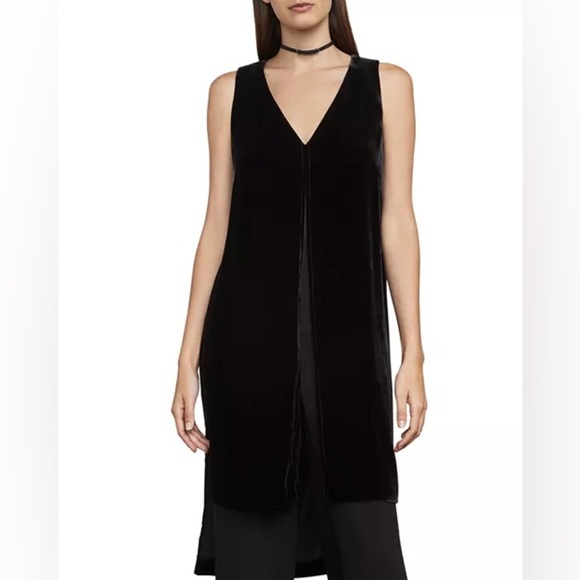 NWOT BCBGMaxazria Black High/Low Tunic Top Size XXS - Picture 4 of 14